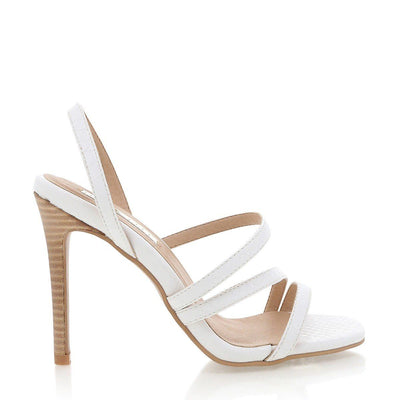 Billini Ballari Stiletto Heel in White Reptile - Hey Sara
