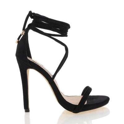 Billini Deluca Strappy Stiletto in Black Suede - Hey Sara