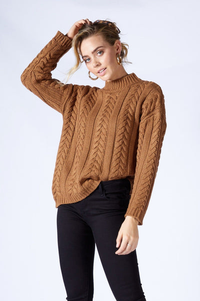 Fate + Becker Be With Me Jumper in Chocolate - Hey Sara