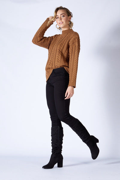 Fate + Becker Be With Me Jumper in Chocolate - Hey Sara