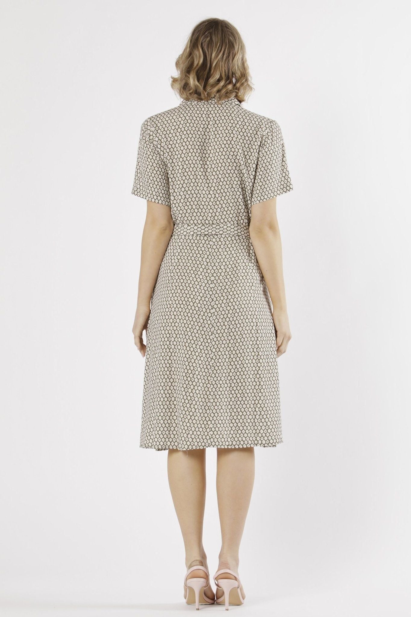 Fate + Becker Casablanca Shirt Dress in Diamond Print - Hey Sara