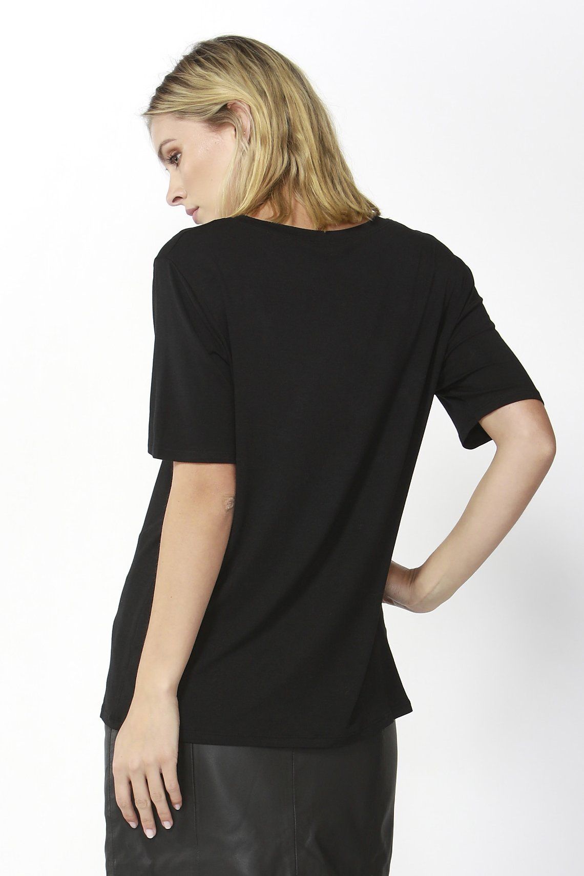 Fate + Becker Eden Tee in Black Magic - Hey Sara
