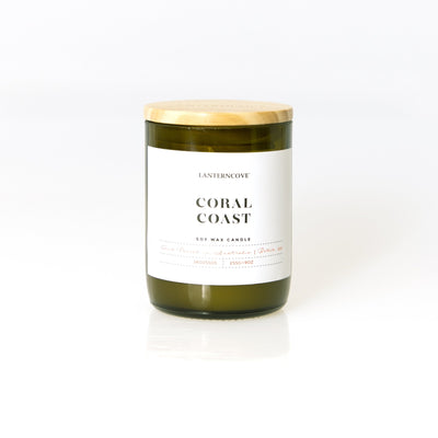Lantern Cove Jade Coral Coast 9oz Soy Candle - Hey Sara