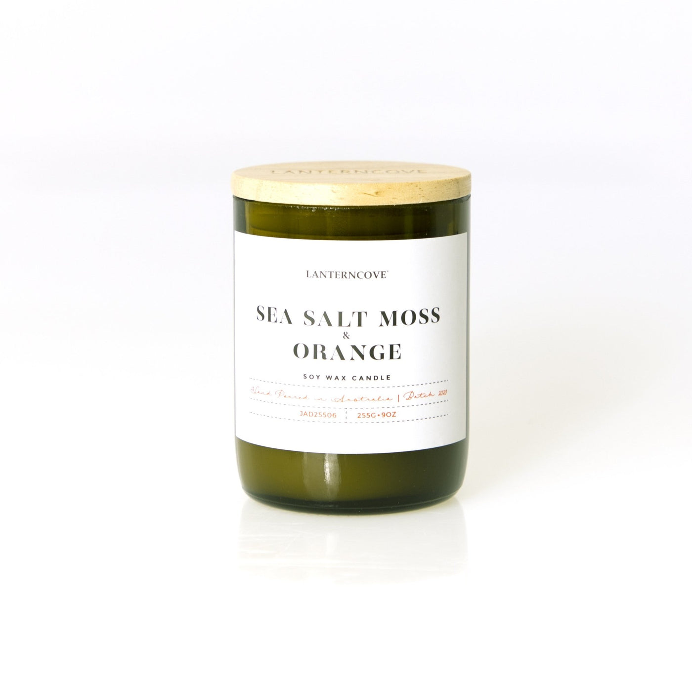 Lantern Cove Jade Sea Salt Moss and Orange 9oz Soy Candle - Hey Sara