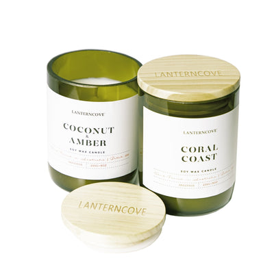 Lantern Cove Jade Tobacco and Patchouli 9oz Soy Candle - Hey Sara