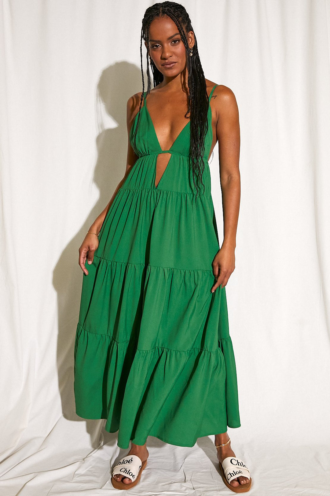 slim fit dress slacks Spain Maxi Dress Lime / 2XL main image 1